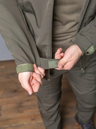 Мужская куртка НГУ Softshell оливковый цвет с анатомическим покроем ветрозащитная M - изображение 8