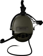 Активные наушники Sordin Supreme MIL CC с микрофоном (задний держатель) Зеленые (5010011) - изображение 3