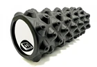 Массажный ролик 33x14 см роллер для фитнеса, йоги Grid Roller Extreme Черный (МФР валик для массажа всего тела: рук, ног, спины, шеи)