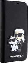 Etui z klapką Karl Lagerfeld Saffiano Karl&Choupette do Apple iPhone 14 Black (3666339122782) - obraz 1