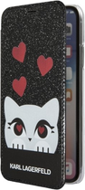 Etui z klapką Karl Lagerfeld Valentine do Apple iPhone X/Xs Black (3700740413647) - obraz 2