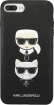 Панель Karl Lagerfeld Saffiano Karl&Choupette Head do Apple iPhone 7 Plus / 8 Plus Black (3666339054991) - зображення 1