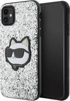 Панель Karl Lagerfeld Glitter Choupette Patch do Apple iPhone Xr/11 Silver (3666339170035) - зображення 1