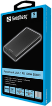 Powerbank Sandberg 38400 mAh 100W Black (5705730420634) - obraz 2