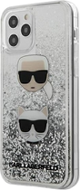 Панель Karl Lagerfeld Liquid Glitter Karl&Choupette do Apple iPhone 12/12 Pro Silver (3700740483237) - зображення 1