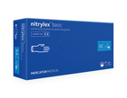 Нітрилові рукавички Nitrylex Basic сині M 50 пар - зображення 1