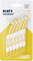 Szczoteczki międzyzębowe Kin Interdental Brush Mini 1.1 mm 6 szt (8436026214015) - obraz 1