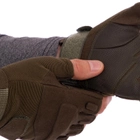 Тактичні рукавички з відкритими пальцями BLACKHAWK BC-4380 L Olive - зображення 2