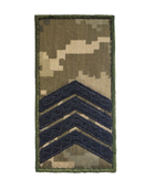 Погон Старший сержант, шеврон на липучке камуфляж писель - изображение 1