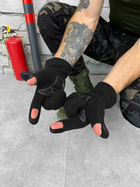 Тактичні флісові рукавички Tactical Gloves Black M - зображення 3