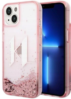 Etui Karl Lagerfeld Liquid Glitter Big KL do Apple iPhone 14 Pink (3666339085643) - obraz 1