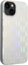 Etui Karl Lagerfeld Monogram Iridescent do Apple iPhone 14 Silver (3666339093075) - obraz 2