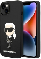 Etui Karl Lagerfeld Silicone Ikoniki do Apple iPhone 14 Black (3666339086565) - obraz 1