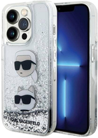 Панель Karl Lagerfeld Liquid Glitter Karl&Choupette Head для Apple iPhone 14 Pro Max Silver (3666339164669) - зображення 1