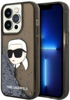 Панель Karl Lagerfeld Glitter Karl Head для Apple iPhone 14 Pro Max Black (3666339086831) - зображення 1