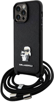 Панель Karl Lagerfeld Crossbody Saffiano Metal Pin Karl&Choupette для Apple iPhone 14 Pro Max Black (3666339165741) - зображення 1