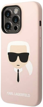 Etui Karl Lagerfeld Silicone Karl Head do Apple iPhone 14 Pro Max Pink (3666339085476) - obraz 2