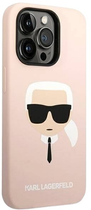 Etui Karl Lagerfeld Silicone Karl Head do Apple iPhone 14 Pro Max Pink (3666339085476) - obraz 3