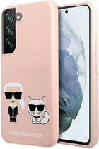 Панель Karl Lagerfeld Silicone Ikonik Karl&Choupette для Samsung Galaxy S22 Plus Light Pink (3666339046965) - зображення 1