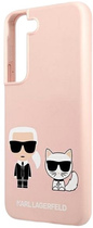 Панель Karl Lagerfeld Silicone Ikonik Karl&Choupette для Samsung Galaxy S22 Plus Light Pink (3666339046965) - зображення 4
