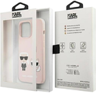Панель Karl Lagerfeld Silicone Ikonik Karl&Choupette Magsafe для Apple iPhone 13 Pro Max Light Pink (3666339035150) - зображення 3