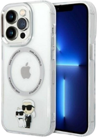 Etui Karl Lagerfeld Iconic Karl&Choupette Magsafe do Apple iPhone 14 Pro Transparent (3666339087623) - obraz 1