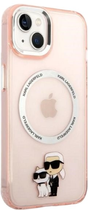 Панель Karl Lagerfeld Iconic Karl&Choupette Magsafe для Apple iPhone 14 Pink (3666339087562) - зображення 1