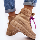Жіночі зимові черевики високі Ralotta 38 Коричневі (5905677013894) - зображення 8
