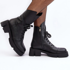 Жіночі черевики високі Zazoo 976A 38 Чорні (5905677981780) - зображення 5