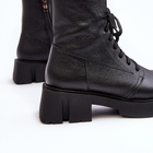 Жіночі черевики високі Zazoo 976A 38 Чорні (5905677981780) - зображення 8