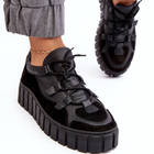 Sneakersy damskie skórzane na platformie do kostki Zazoo M01/1 40 Czarne (5905677958034) - obraz 7
