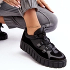 Sneakersy damskie skórzane na platformie do kostki Zazoo M01/1 36 Czarne (5905677958072) - obraz 8