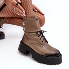 Жіночі черевики високі Lemar Anceria 37 Бежеві (5905677962468) - зображення 6