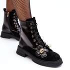 Жіночі зимові черевики високі S.Barski D&A MR870-76 37 Чорні (5905677950205) - зображення 5