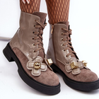 Жіночі зимові черевики високі S.Barski D&A MR870-76 39 Світло-коричневі (5905677949711) - зображення 8