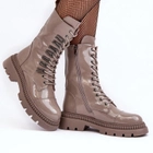 Жіночі зимові черевики високі S.Barski MR870-72 37 Темно-бежеві (5905677936797) - зображення 3