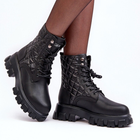 Жіночі зимові черевики високі GOE MM2N4021 39 Чорні (5903163991169) - зображення 5
