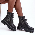 Жіночі зимові черевики високі GOE MM2N4021 40 Чорні (5903163991176) - зображення 4