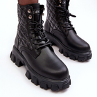 Жіночі зимові черевики високі GOE MM2N4021 40 Чорні (5903163991176) - зображення 7