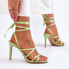 Sandały damskie wiązane Meya 40 Zielone (5905677108552) - obraz 5