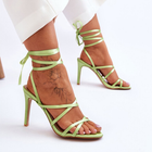 Sandały damskie wiązane Meya 40 Zielone (5905677108552) - obraz 8