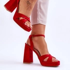Sandały damskie na słupku Powerful 37 Czerwone (5905677105506) - obraz 2