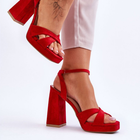 Sandały damskie na słupku Powerful 39 Czerwone (5905677105520) - obraz 2