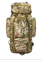 Рюкзак Тактичний, Армійський, каркасний, посилений чохол від дощу, об'єм 80 л., Мультикам - зображення 1