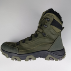 Зимние кожаные полуберцы на меху Oksy Tactical ботинки экомех Olive размер 42 - изображение 4
