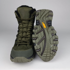 Зимові шкіряні полуберці на хутрі Oksy Tactical черевикі екохутро Olive розмір 44 - зображення 7