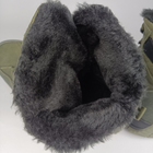 Зимові шкіряні полуберці на хутрі Oksy Tactical черевикі екохутро Olive розмір 44 - зображення 9