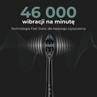 Електрична зубна щітка AENO DB4, 46000 обертів за хвилину, бездротова зарядка, чорна, 4 насадки - зображення 5