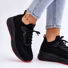 Sneakersy damskie z siatki na platformie do kostki wsuwane Cross Jeans LL2R4032C 36 Czarne (8697319464535) - obraz 3