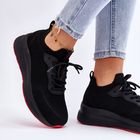 Sneakersy damskie z siatki na platformie do kostki wsuwane Cross Jeans LL2R4032C 39 Czarne (8697319464566) - obraz 3